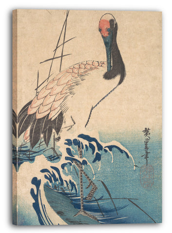 Leinwandbild Utagawa Hiroshige - Vogel und Brandung