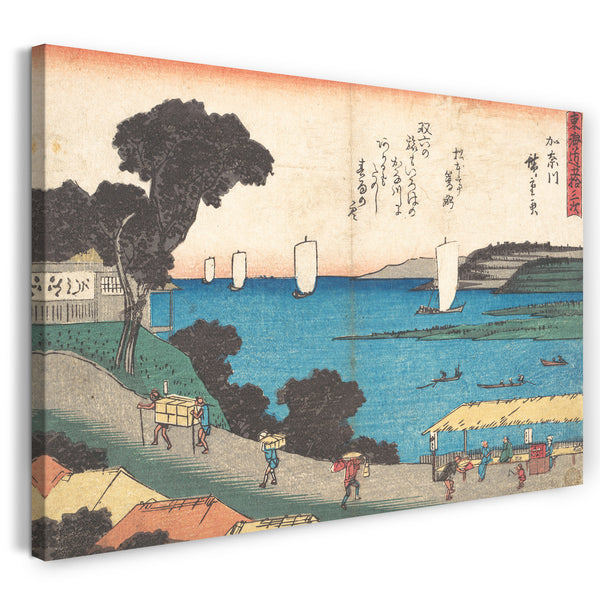 Leinwandbild Utagawa Hiroshige - Kanagawa