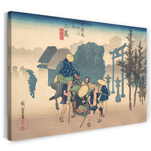 Leinwandbild Utagawa Hiroshige - Morgennebel in Mishima