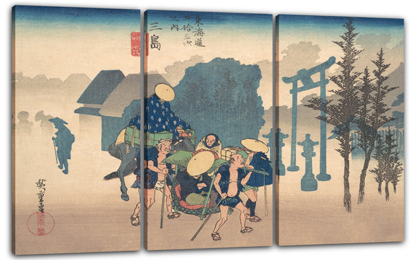 Leinwandbild Utagawa Hiroshige - Morgennebel in Mishima
