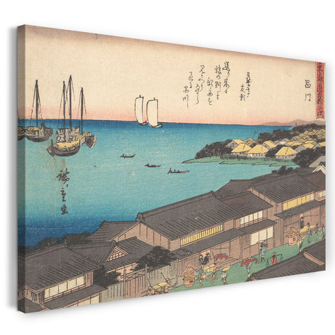 Leinwandbild Utagawa Hiroshige - Shinagawa Station