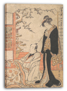 Leinwandbild Torii Kiyonaga - Abendschnee bei Banto