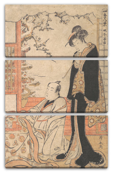 Leinwandbild Torii Kiyonaga - Abendschnee bei Banto