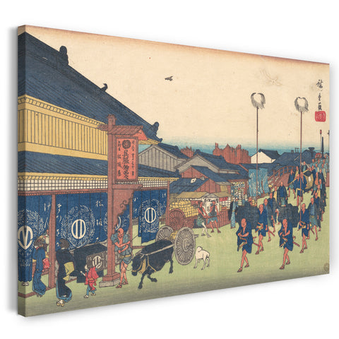 Leinwandbild Utagawa Hiroshige - Shimbashi no Zu