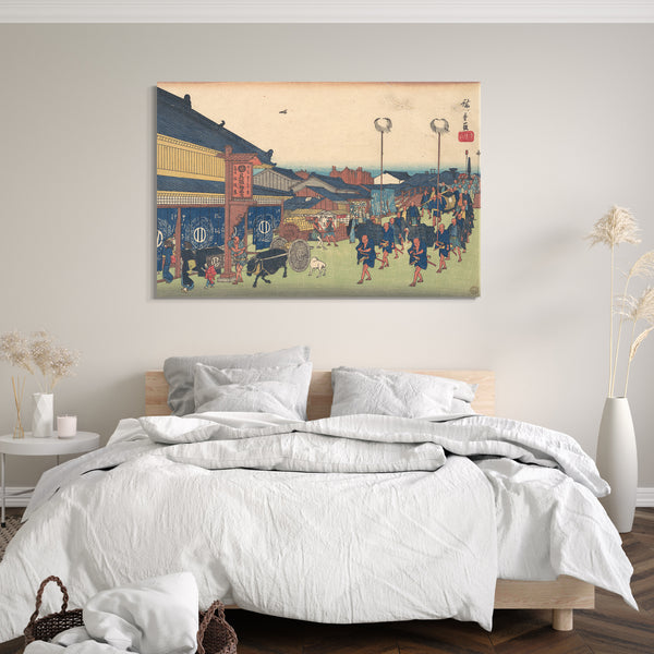 Leinwandbild Utagawa Hiroshige - Shimbashi no Zu