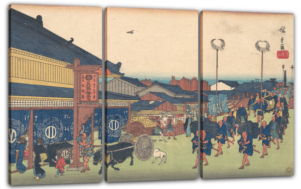 Leinwandbild Utagawa Hiroshige - Shimbashi no Zu
