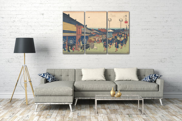 Leinwandbild Utagawa Hiroshige - Shimbashi no Zu