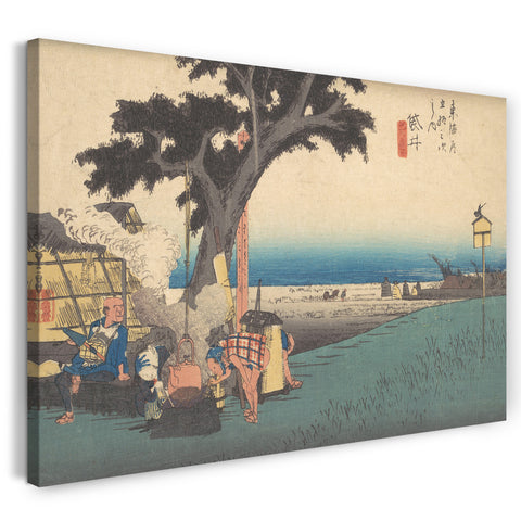 Leinwandbild Utagawa Hiroshige - Fukuroi; De Chaya