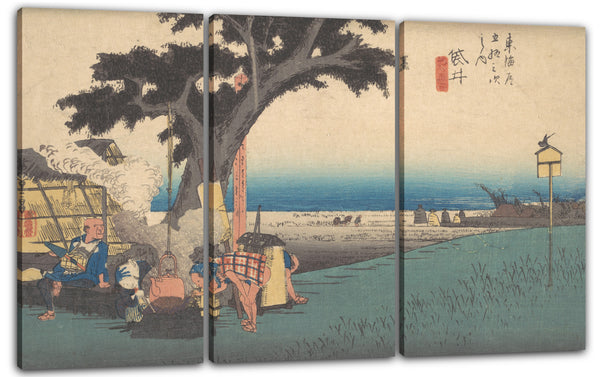 Leinwandbild Utagawa Hiroshige - Fukuroi; De Chaya