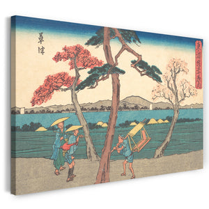 Leinwandbild Utagawa Hiroshige - Kusatsu Station