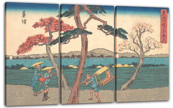 Leinwandbild Utagawa Hiroshige - Kusatsu Station