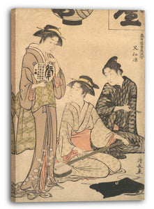 Leinwandbild Torii Kiyonaga - Abkühlung in Sashiye
