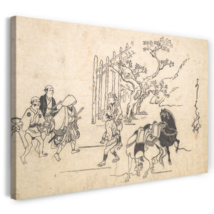Leinwandbild Hishikawa Moronobu - Zwei junge Samurai