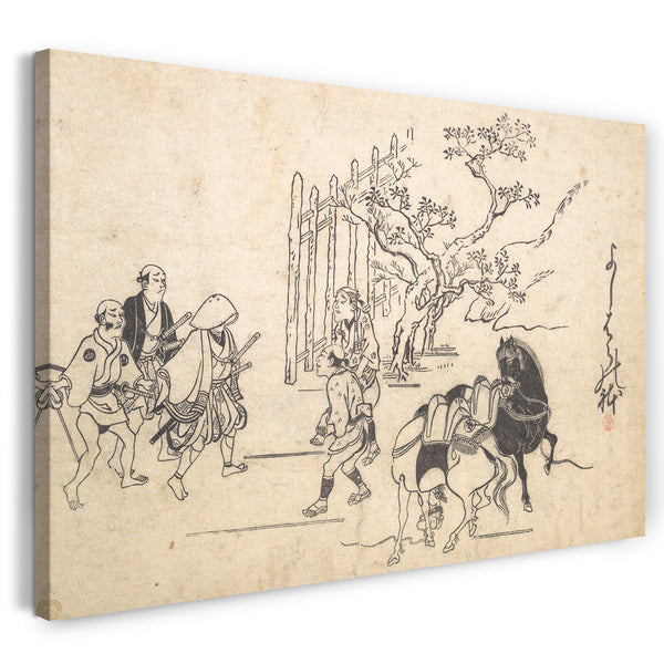 Leinwandbild Hishikawa Moronobu - Zwei junge Samurai