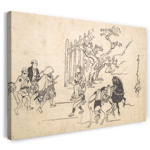 Leinwandbild Hishikawa Moronobu - Zwei junge Samurai