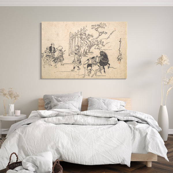 Leinwandbild Hishikawa Moronobu - Zwei junge Samurai