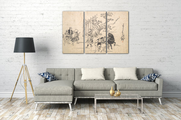 Leinwandbild Hishikawa Moronobu - Zwei junge Samurai
