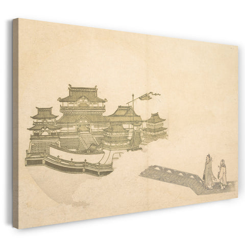 Leinwandbild Kitagawa Utamaro - Der Palast im Mond