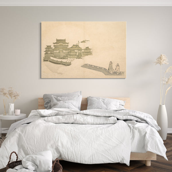 Leinwandbild Kitagawa Utamaro - Der Palast im Mond