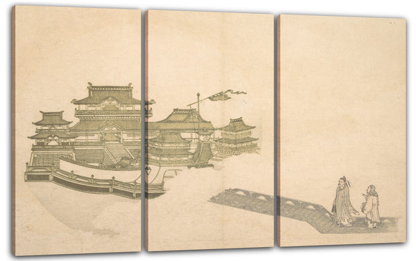 Leinwandbild Kitagawa Utamaro - Der Palast im Mond