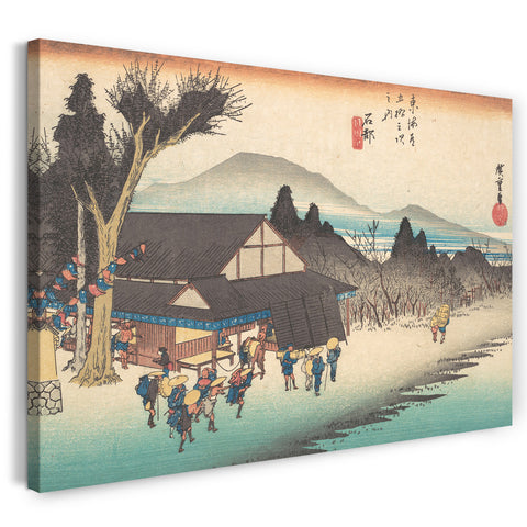 Leinwandbild Utagawa Hiroshige - Ishibe, Megawa Sato