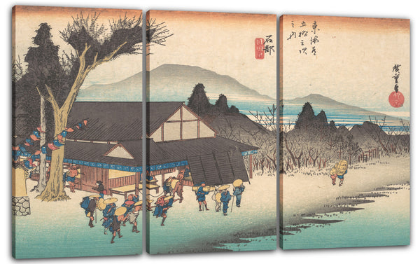 Leinwandbild Utagawa Hiroshige - Ishibe, Megawa Sato