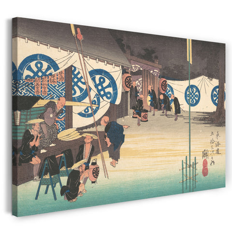 Leinwandbild Utagawa Hiroshige - Seki, Honjin Sotatsu