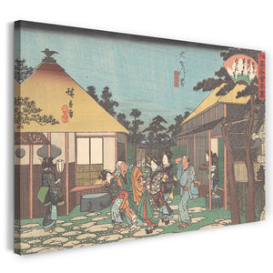 Leinwandbild Utagawa Hiroshige - Daisenji Mae (Tagawaya)