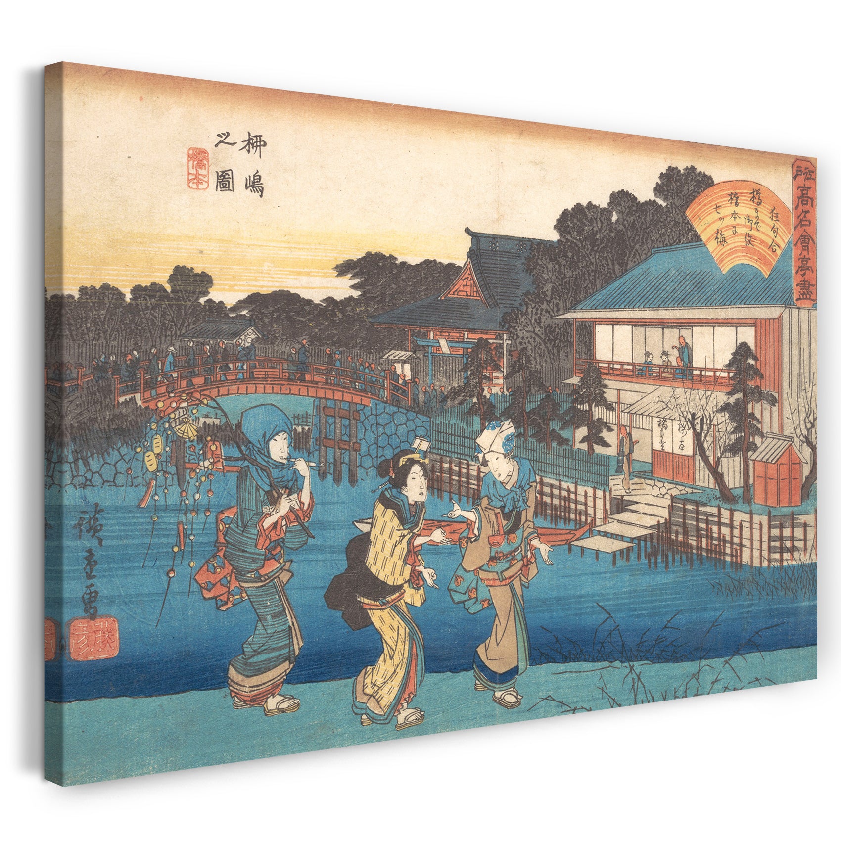 Leinwandbild Utagawa Hiroshige - Yanagishima no Zu