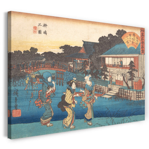Leinwandbild Utagawa Hiroshige - Yanagishima no Zu