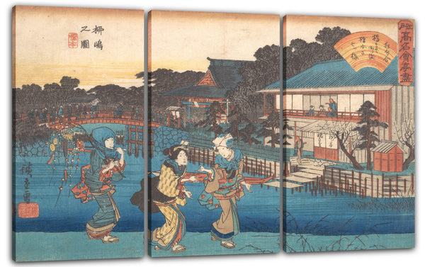 Leinwandbild Utagawa Hiroshige - Yanagishima no Zu