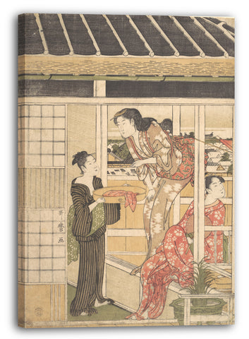 Leinwandbild Kitagawa Utamaro - Waschtag