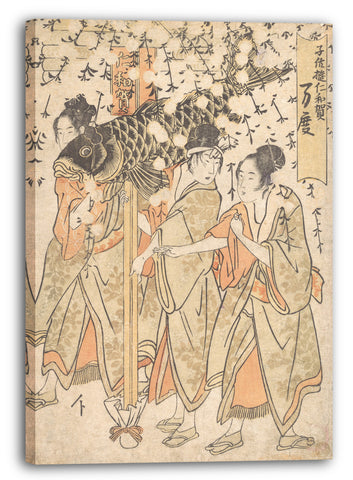 Leinwandbild Kitagawa Utamaro - Mando Lantern Float