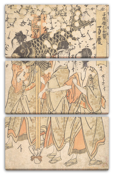 Leinwandbild Kitagawa Utamaro - Mando Lantern Float