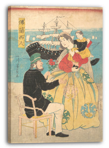 Leinwandbild Utagawa Yoshikazu - Furansujin (Franzose)
