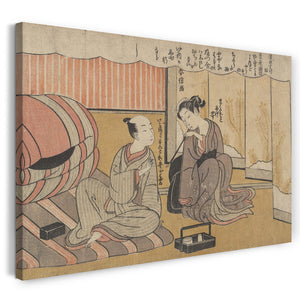 Leinwandbild Suzuki Harunobu - Die Kunst des Gesprächs