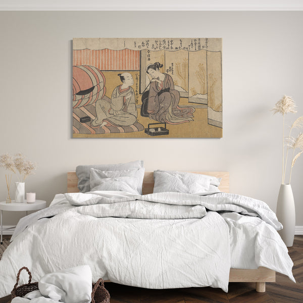 Leinwandbild Suzuki Harunobu - Die Kunst des Gesprächs