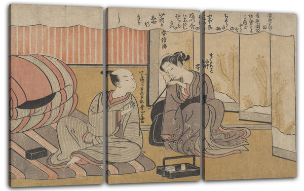 Leinwandbild Suzuki Harunobu - Die Kunst des Gesprächs