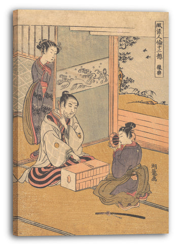 Leinwandbild Isoda Koryūsai - Affentanz