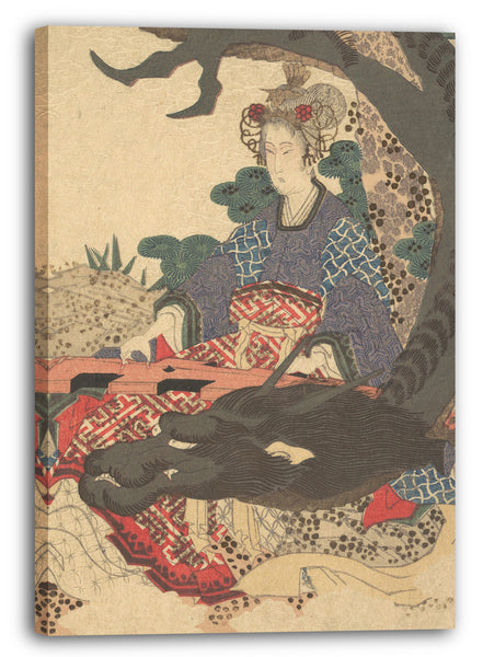 Leinwandbild Yashima Gakutei - Benzaiten in Ryu