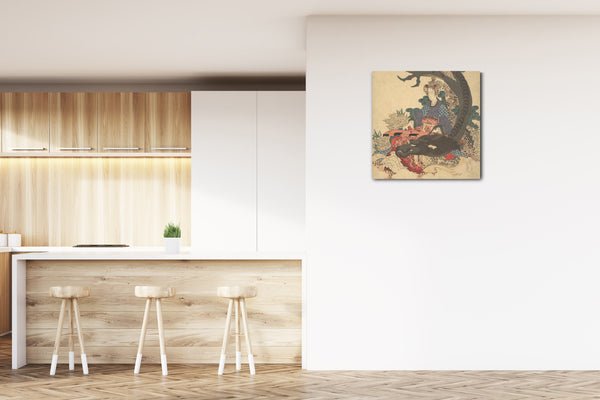Leinwandbild Yashima Gakutei - Benzaiten in Ryu