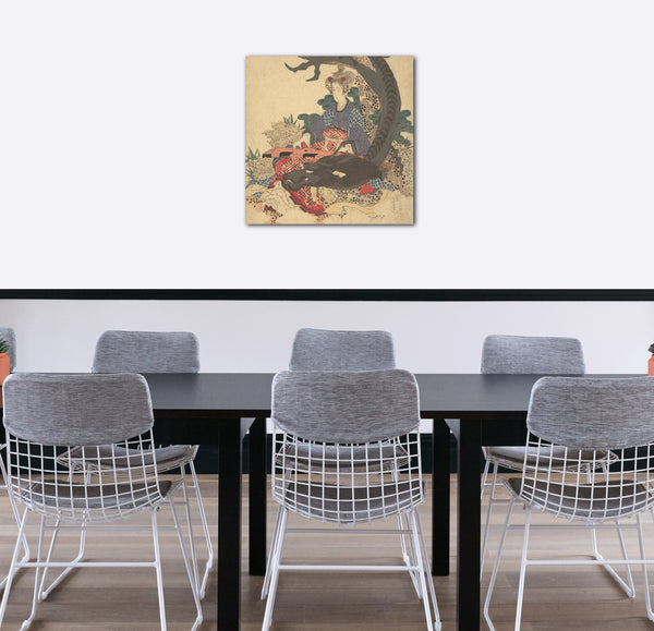 Leinwandbild Yashima Gakutei - Benzaiten in Ryu