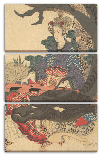 Leinwandbild Yashima Gakutei - Benzaiten in Ryu