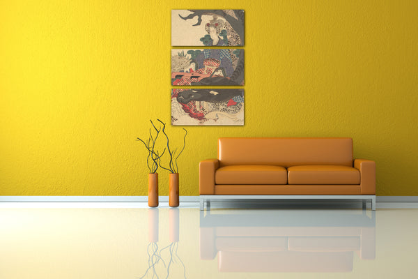 Leinwandbild Yashima Gakutei - Benzaiten in Ryu