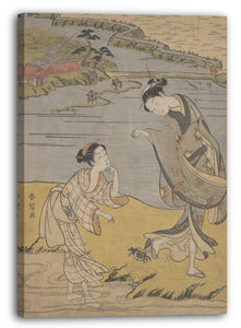 Leinwandbild Suzuki Harunobu - Die klammernde Krabbe