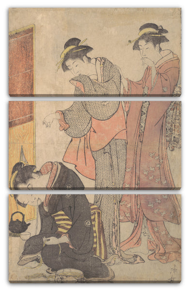 Leinwandbild Torii Kiyonaga - Ein praktischer Witz