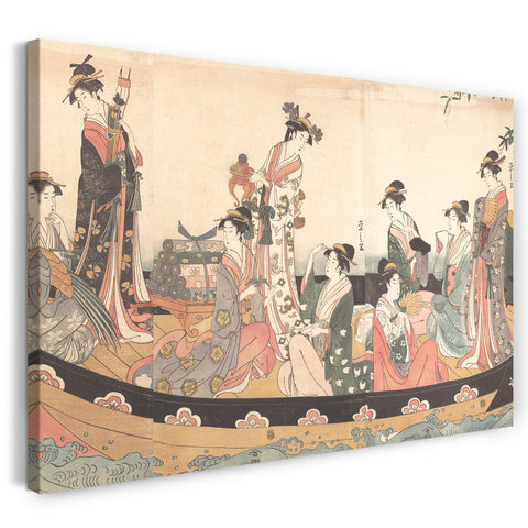 Leinwandbild Chōbunsai Eishi - Das Schatzboot