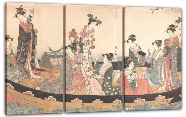 Leinwandbild Chōbunsai Eishi - Das Schatzboot