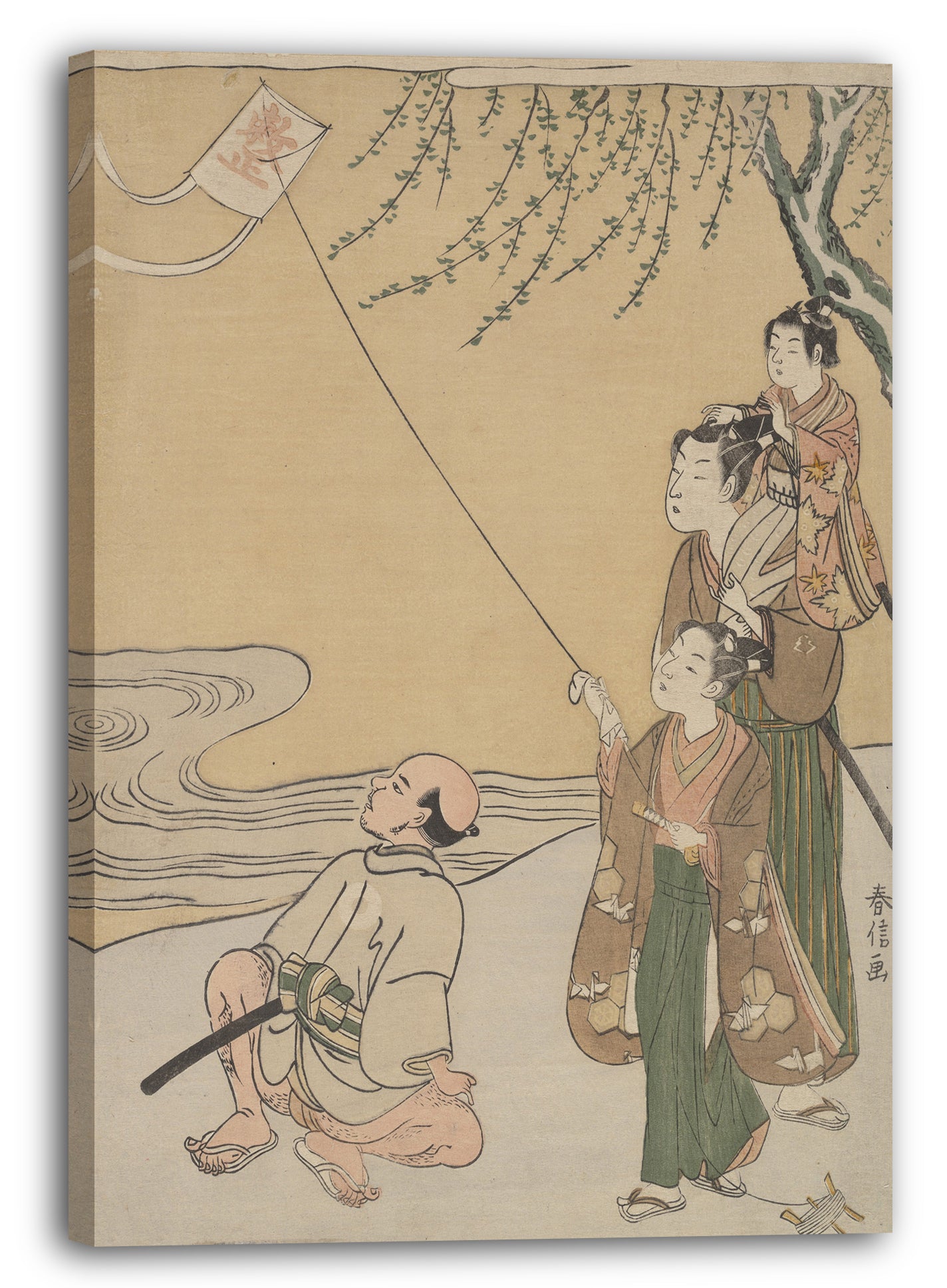 Leinwandbild Suzuki Harunobu - Drachenfliegen