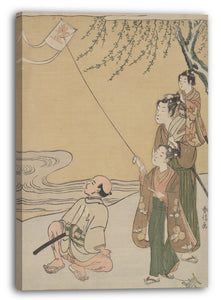 Leinwandbild Suzuki Harunobu - Drachenfliegen